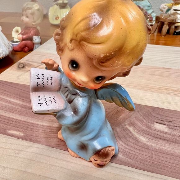 Vintage Josef Originals Angel Boy Figurine Christmas Ornament Holiday Decor - Picture 6 of 10